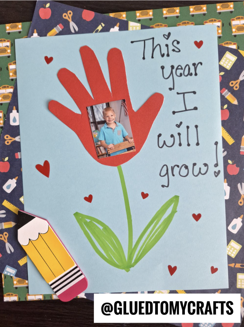 This year I will grow paper hand craft with kids picture first day of school craft for kids from ABCmouse.com. 